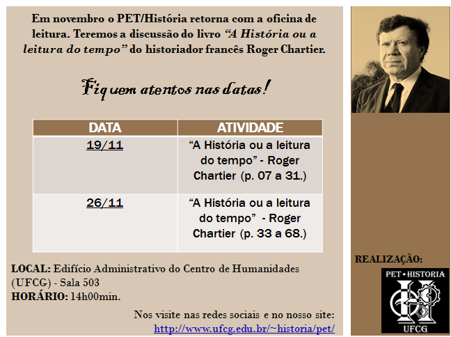 Cartaz - Oficina de leitura Roger Chartier