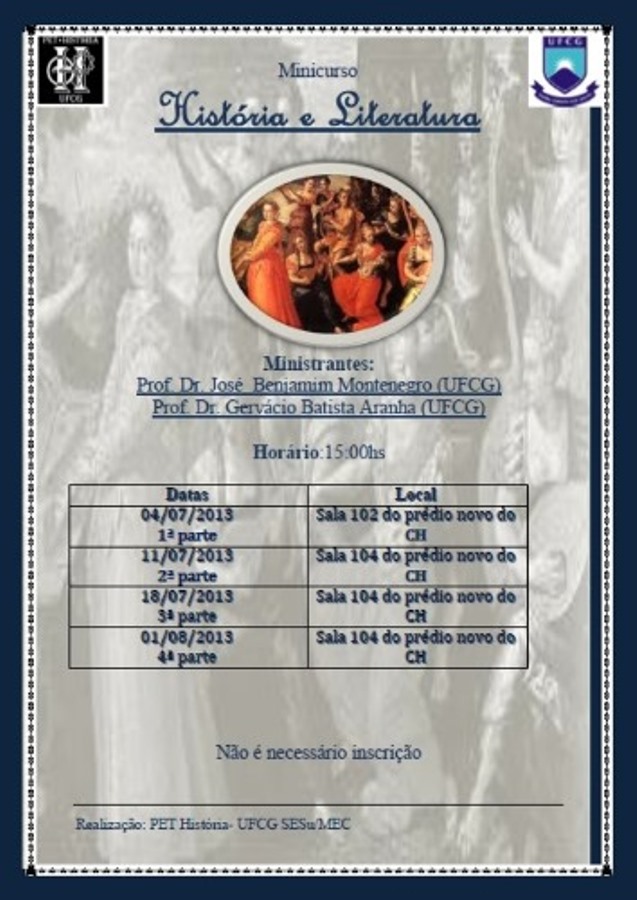 Minicurso História e Literatura