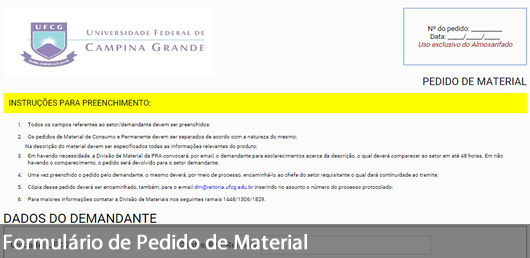 Formulário Pedidos